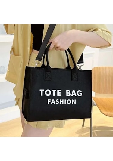 Fastbuy Awesomestore Kadın Kahverengi Keçe Çanta - Yumuşak Dayanıklı Siyah El Çantası Seyahat Kullanım Kahverengi kahverengi