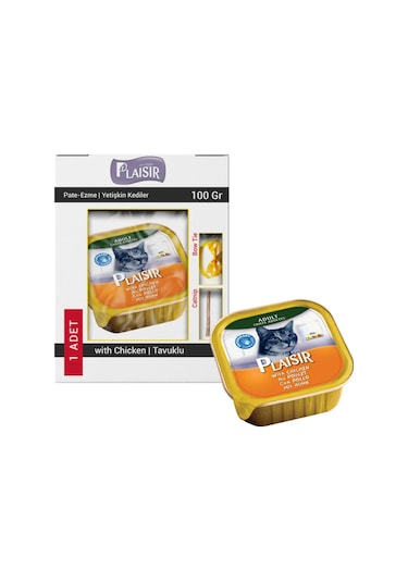 Plaisir Tavuklu Pate Yetişkin Kedi Konservesi 100 G