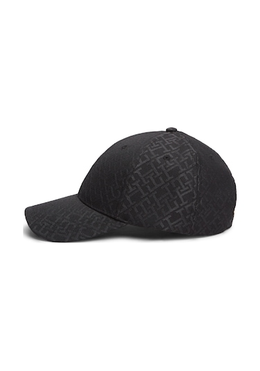 Tommy Hilfiger Th Monogram Cap Kadın Siyah Şapka - Aw0aw18058