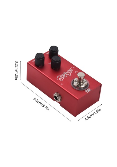 Ruicoo Gitar Efekt Pedalı - Geleneksel Distorsiyon Fonksiyonu, Metal Kasa, 6.35mm Giriş/çıkış, Ton Ve Kazanç Kontrolü