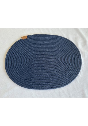 Jüt Amerikan Servis Sofra Altlığı, Masa Dekoru Supla Oval 30x40 8li Lacivert