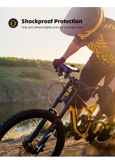 Lamicall Motosiklet Ve Bisiklet Telefon Tutucu 360 Derece Döndürülebilir Bm02yellow Siyah - Sarı