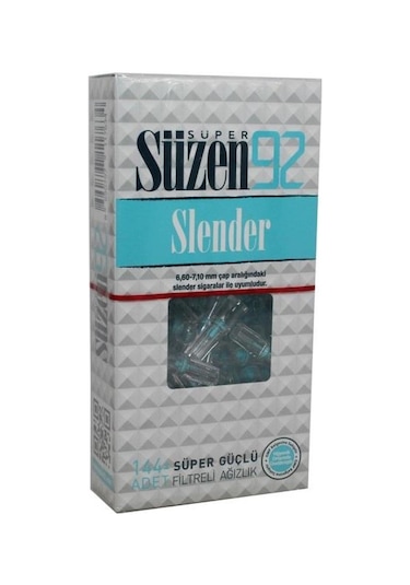 Süper Süzen 92 Slender Süper Güçlü Filtre 144 Adet