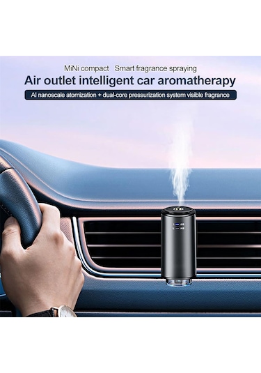 Akıllı Araba Hava Temizleyici, 2024 Yeni Akıllı Araba Hava Temizleyici Difüzör Parfümlü 3 Şişe Hava Temizleyici, Akıllı Araba Kokusu Siyah