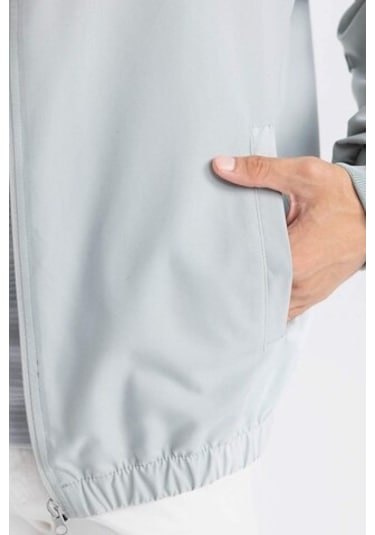 DeFacto Su İtici Hafif İnce Bomber Mont Ceket Kolej Yaka Fermuarlı Cepli Mevsimlik D7447AX24AUGN1255 Yeşil