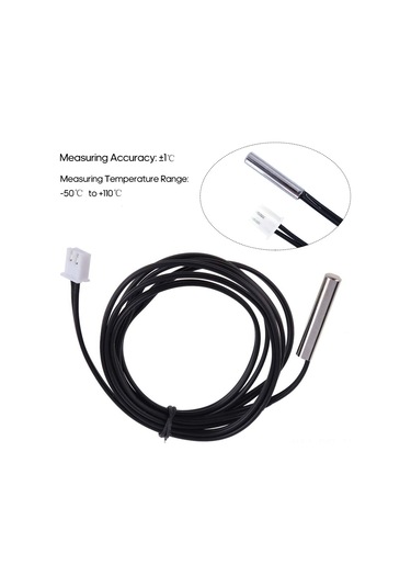 Dofolink Ntc 10k/b3435 Sıcaklık Sensörü -50 C/+110 C Aralığı 1 C Doğrulukta 2 Metre Su Geçirmez Termistör Prob