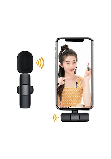 Type-c Mini Kablosuz Yaka Mikrofonu Youtube Facebook Tiktok Vlog Çekim Mikrofonu