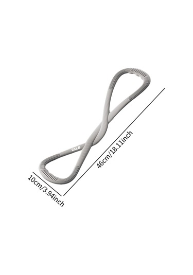 Suntek 8 Saplı Direnç Bandı Taşınabilir Egzersiz Antrenman Gri 25 Lbs