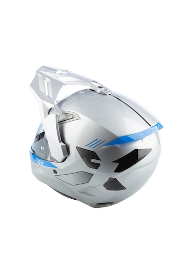 Klim X1 Alpha Carbon Concept Korumalı Adv Motosiklet Kaskı Beyaz Mavi Mavi