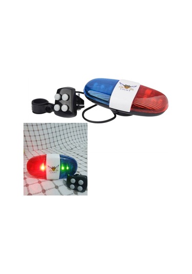 Bisiklet Polis Siren Kornası Açık Gri