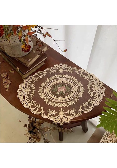 Ximistore9 6'lı Klasik Pudra Renkli Dikişli Masa Bezi Seti - Fransız Stili Örgü Desenli Yemek Bezi, Bardak Altlığı - Ev Dekorasyonu, Düzenleme Ve Korozyon Koruması İçin El Yapımı Bej