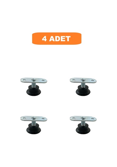 Homdep Masa Sandalye Dolap Sehpa Ayarlanabilir Yükseltme Ayağı M8 Siyah Rotil Ayak 4 Adet Siyah