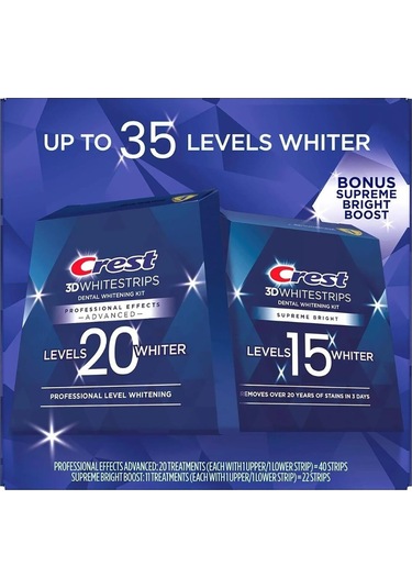 Crest 3d Whitestrips Level 20 + Level 15 Set