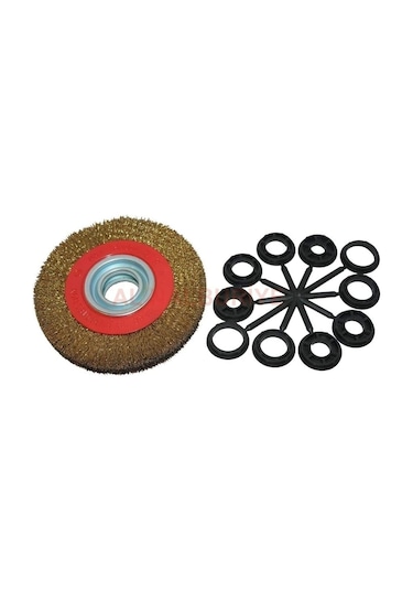 Hawk 10105 Daire Fırça Sarı Telli 150x25 MM