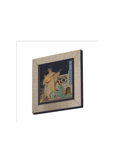 İki Müzisyen Kız Osman Hamdi Bey, 1880 Baskılı Mdf Magnet 7x7 233