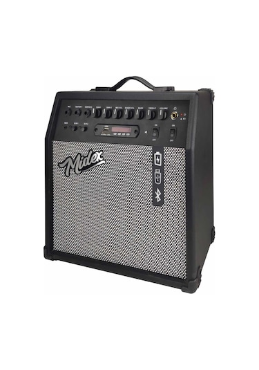Midex Mga-50usb-bt Elektro Gitar Amfisi 50 Watt Usb Bluetooth Şarjlı 4 Girişli