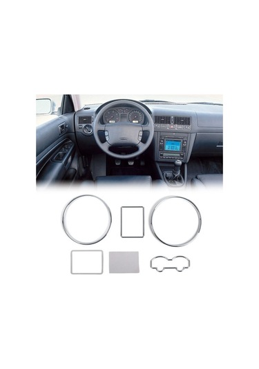 Besthome1 1996-2004 Vw Golf Gösterge Paneli Dekor Halkası, Abs Malzeme,  Renk, Uygun Model Ve Ölçü -
