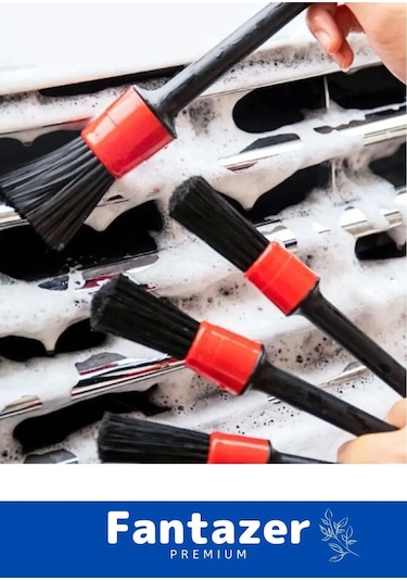 Özel Üretim Pratik Islak Kuru Otomobil Oto Araç Araba Klima Temizlik Detay Fırçası 5+1 Set