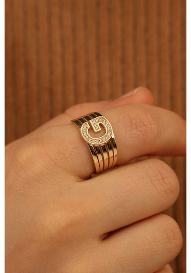 Çgk Çiğdem Gürel Kuyumculuk G Harf Altın Yüzük Gold