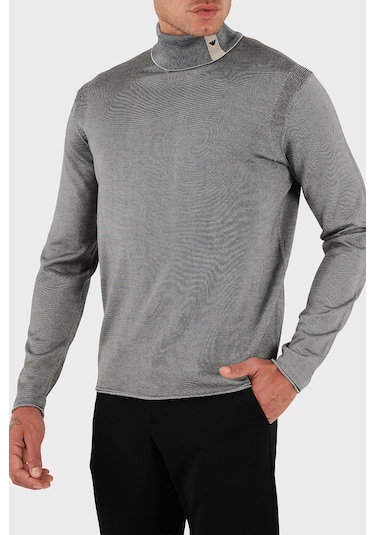 Emporio Armani Erkek Kazak Em002025 Af14195 Fb067 Lacivert-beyaz Lacivert-beyaz