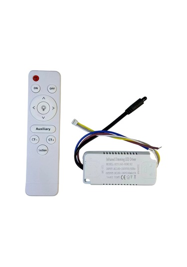 160 Watt 60-80 X2w Sabit Akım 3 Renk 2.4g Uzaktan Kumandalı Led Avize Driver Trafo 180-240v Beyaz