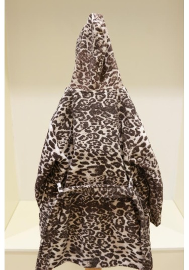 Bebek & Çocuk Baskılı Kapşonlu Bornoz %100 Pamuklu Unisex Çok Renkli