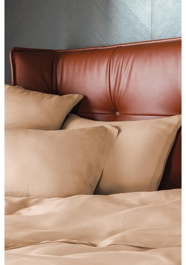 İssimo Jade Peony Vegan İpek Nevresim Takımı Çift Kişilik Somon-1840 Somon