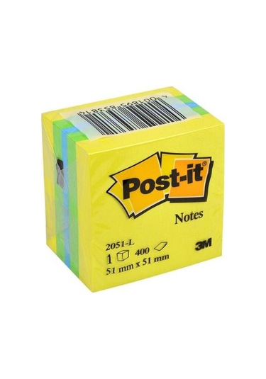 3M Post-It Mini Küp Sarı Yapışkanlı Kağıt 51x51 400 Yp 2051-L
