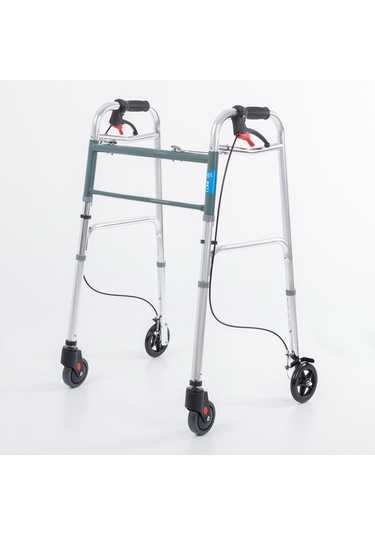 Comfort Ultra Lüx Frenli 4 Tekerli Hasta Alüminyum Tekerlekli Hasta Yürüteci Walker