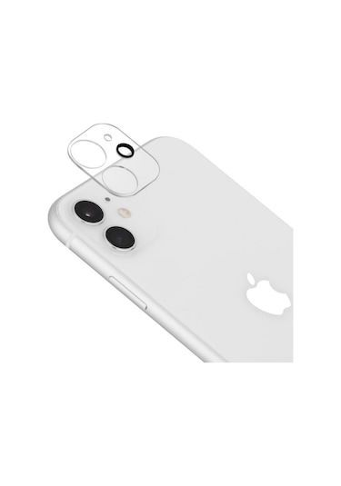 Apple Uyumlu iPhone 12 Mini Kamera Lens Koruyucu 3D Cam Şeffaf Tam Kaplama