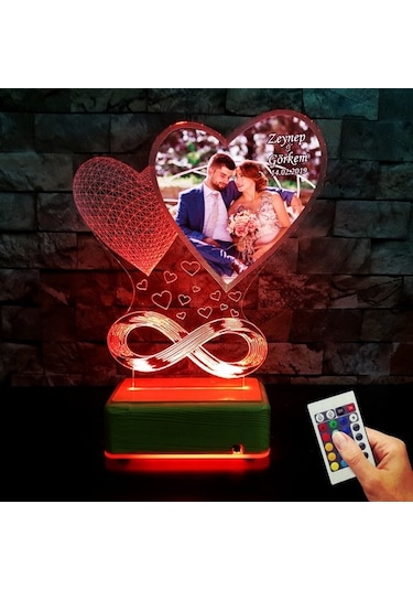 Resimli 3D Led Lamba Kişiye Özel Isimli Lamba Sevgiliye Hediye (212934676)