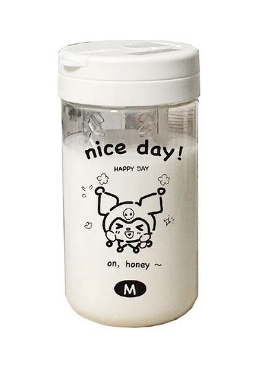 Karikatür Damlatmaz Bardak Öğrenci Sevimli Kız Şeffaf Su Bardağı 3zvtau Beyaz