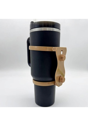 Suntek Bardak Tutucu İçki Ataşmanı Delik Çanta Plaj Tote Haki