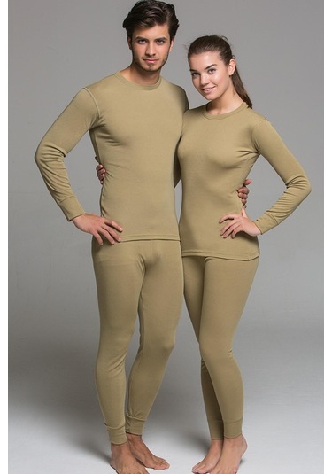 Unisex Haki Active Yetişkin Termal Içlik Takım Haki