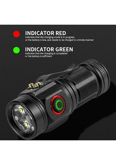 Cbtx W5182 Klipsli Taşınabilir El Feneri, Yüksek Parlaklık 3-led Gece Lambası Pille Çalışan Mini Işık Kamp Balıkçılık İçin