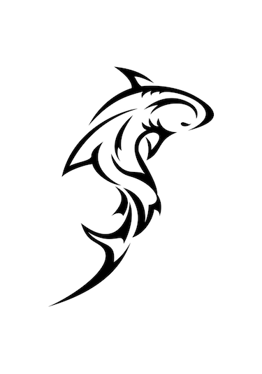 Köpek Balığı Folyo Sticker 160cm Uzunluk Karışık Renkli