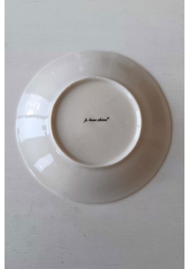 Fine Bone China İngiliz Porselen Pasta Tabağı Kiremit 19 Cm
