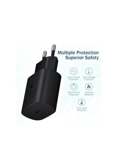 Galaxy A14 5G Uyumlu 22.5W Type-C Girişli Hızlı Şarj Aleti Adaptör - İthalatçı Garantili