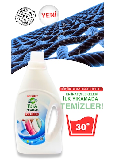 Ega Kimya Power Jel Renkli Sıvı Yıkama Deterjanı 1100 ML