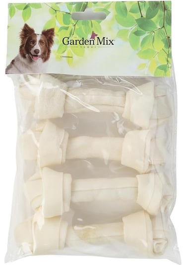 Gardenmix Sütlü Düğümlü Deri Köpek Çiğneme Kemiği 13 Cm 4 Lü