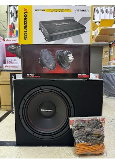 Paket Set 30 CM Bas 4 Kanllı soundmax Anfi Massive 16 CM Midrange
