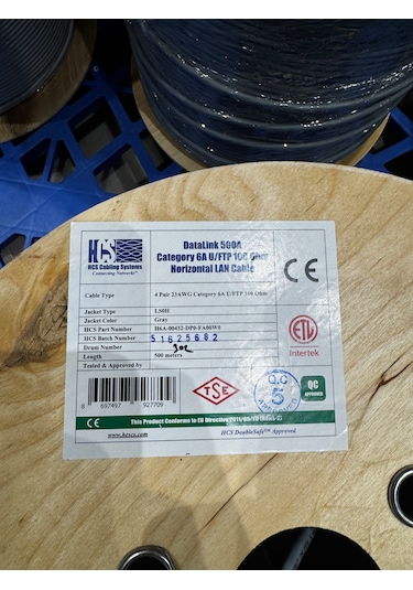 Hcs Cat 6a Halogen Free U/ftp 100 Ohm Lsoh 500m Makara 23awg Gri