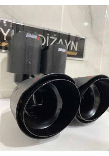 Akrapovic Karbon Egzoz Ucu Çift Çıkış 90mm Sağ Sol Set --mayukdiz