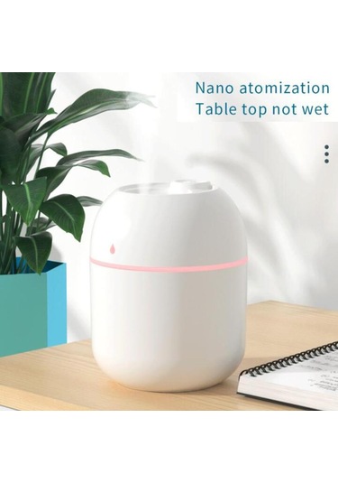 Taşınabilir Su Damlası Nemlendirici Usb Masaüstü Kapalı Hava Atomizasyon Nemlendirici Ev Dilsiz Büyük Sprey Nemlendirici Beyaz