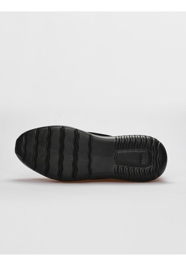 Cabani Hakiki Deri Siyah Bağcıklı Kürklü Erkek Günlük Bot Siyah