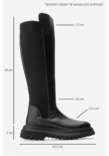 Luvishoes Shadow Siyah Kadın Çizme Siyah