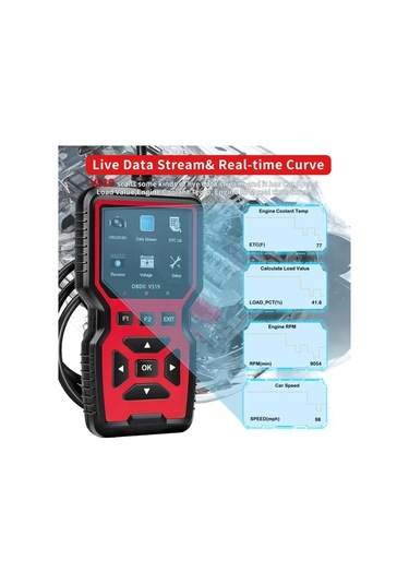 Lumaworld Siyah Obd2 Okuyucu Araç Tanılama Cihazı Canlı Veri Akışı Ev Uyumlu Tüm 1996 Sonrası Arabalar İçin