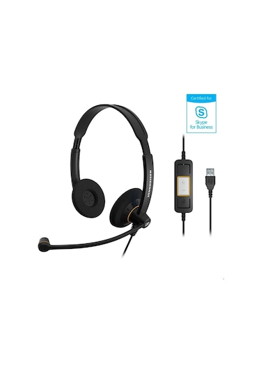 Sennheiser SC-60 USB ML Kablolu Çağrı Merkezi Kulak Üstü Kulaklık