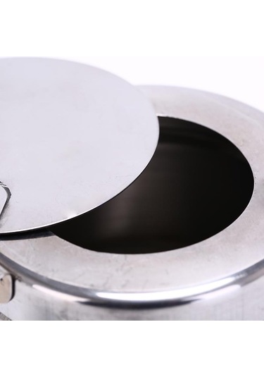 1x Taşınabilir Rüzgar Geçirmez Saplı Alkol Soba Yakıt Acil Durum Hayatta Kalma Açık Hava Aracı Gümüş