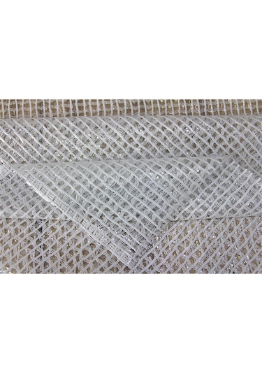 Pvc Şeffaf Kaplama Silinebilir Masa Örtüsü Örgü Hasır Beyaz